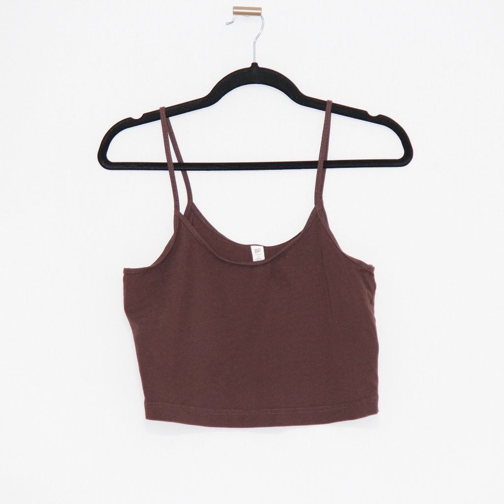 BP. Nordstrom Brown Crop Spaghetti Strap Tank